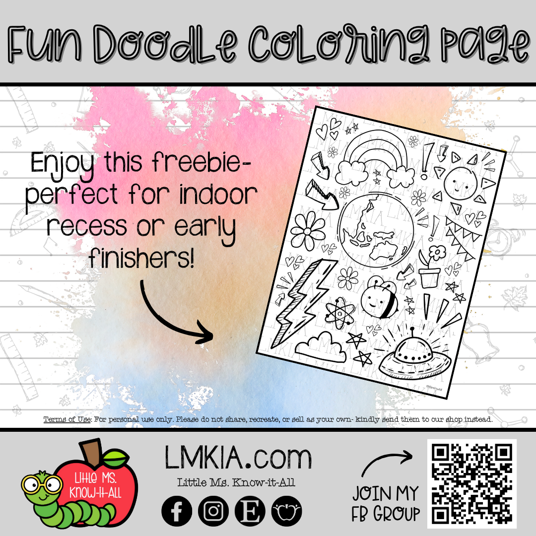 Fun Doodle FREEBIE Printable Coloring Page