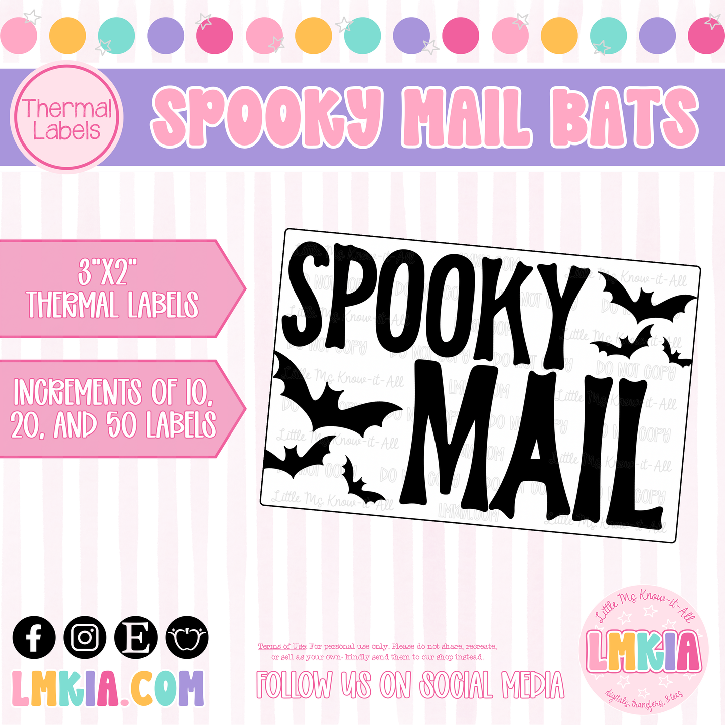 Spooky Mail Thermal Labels