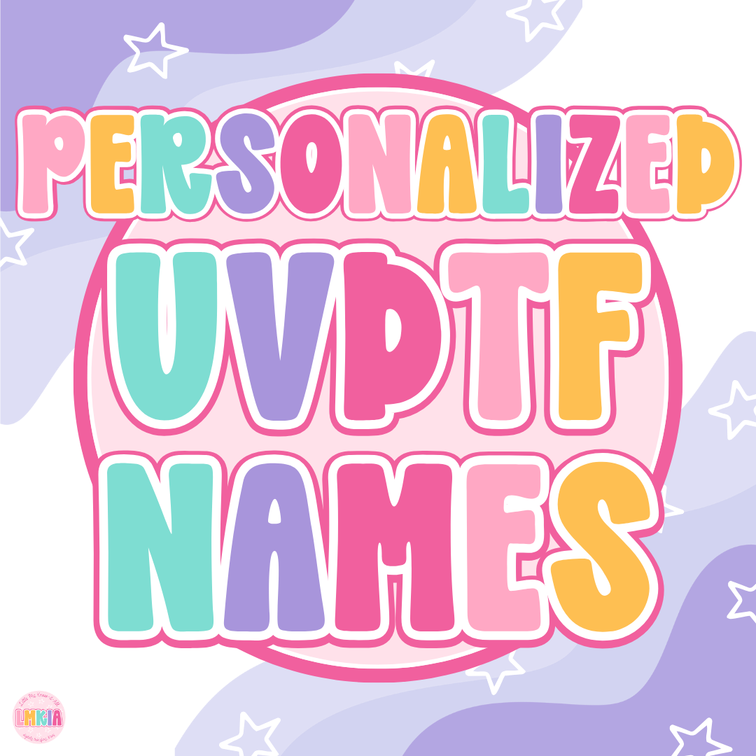 Personalized Name UVDTF Transfer Custom Bundle