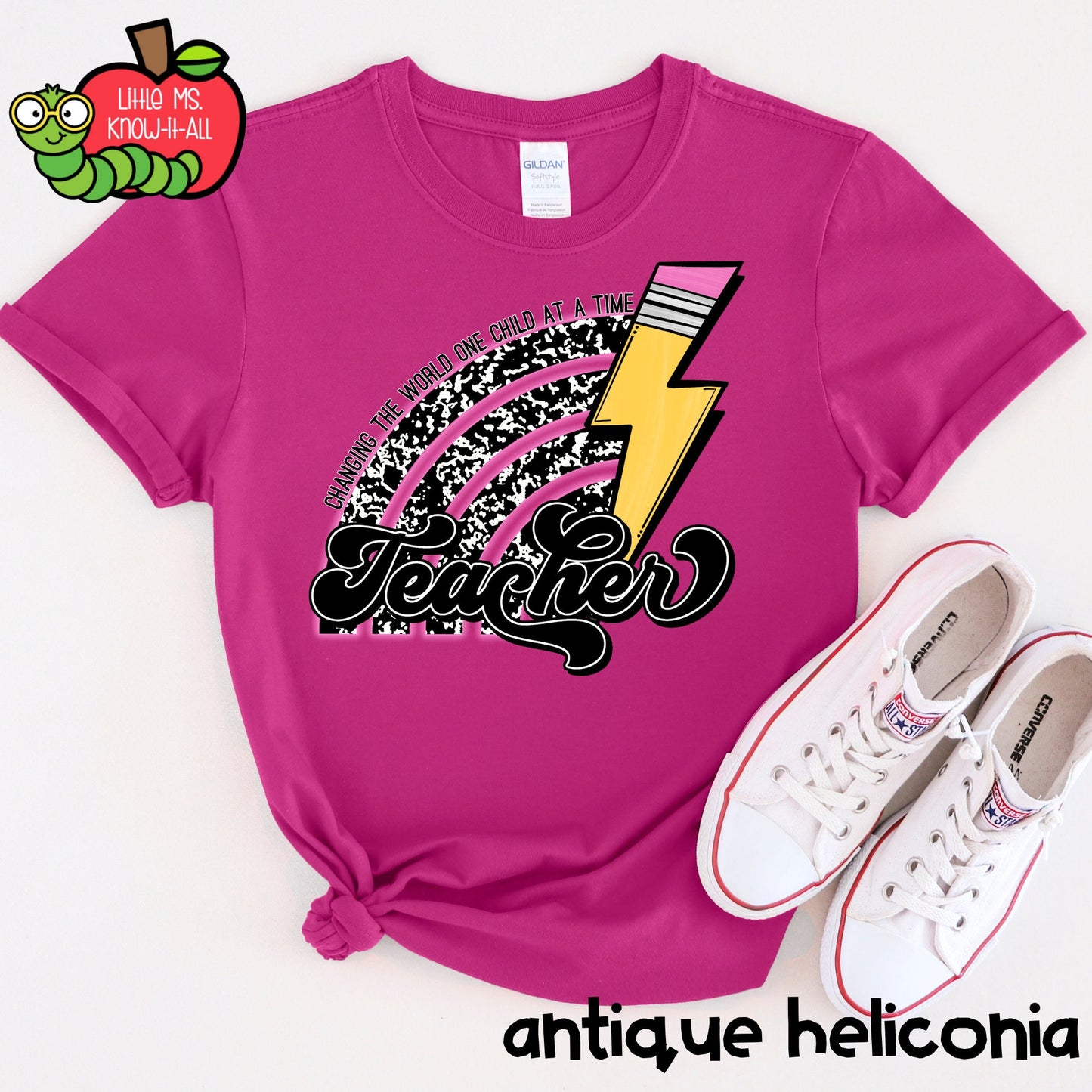 Composition Changing the World Pencil Teacher T-Shirt