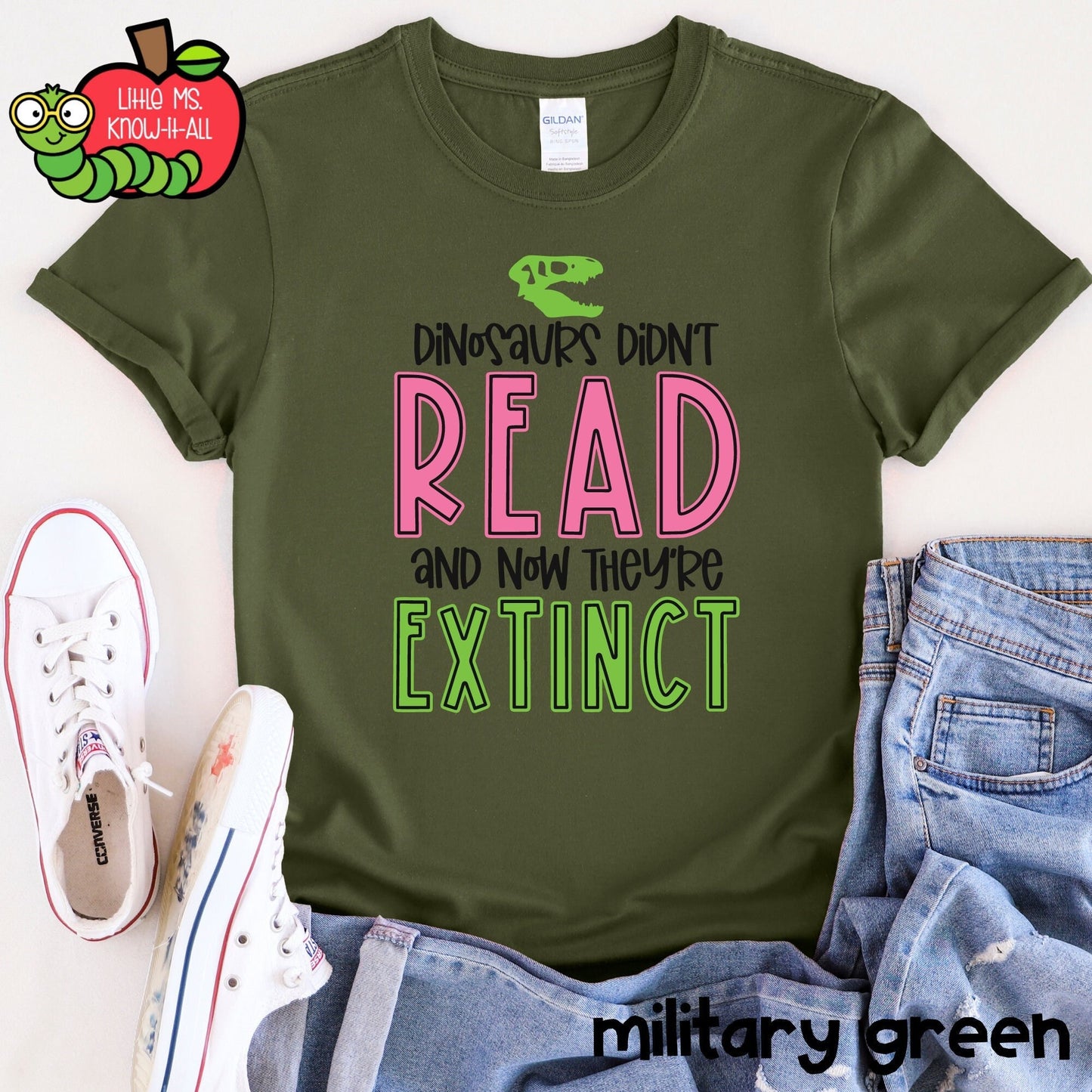 Dinosaurs Didn't Read, Now They're Extinct Shirt