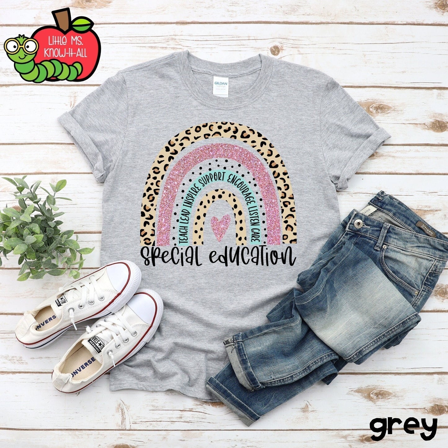 Boho Rainbow Special Education Teacher T-Shirt