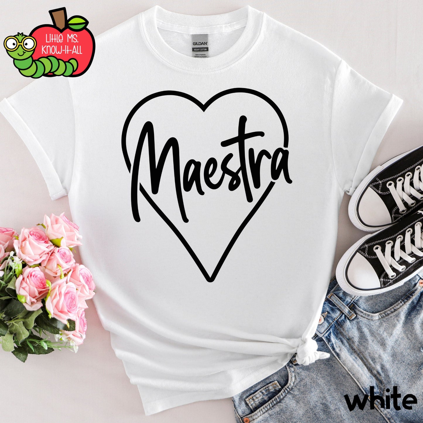 Heart Maestra Teacher T-Shirt