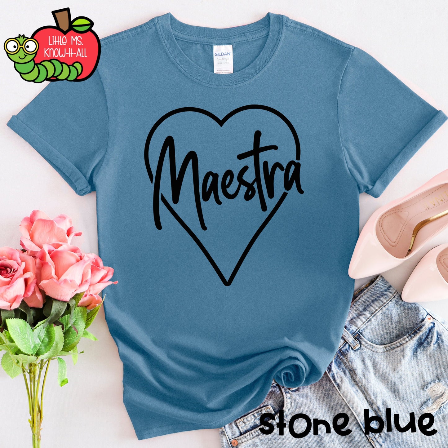 Heart Maestra Teacher T-Shirt