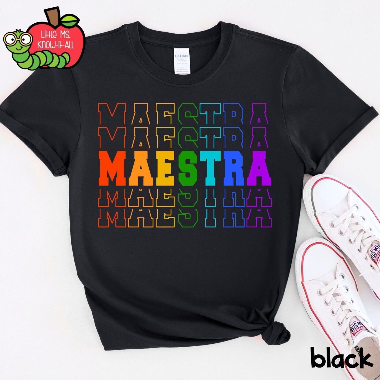 Rainbow Stacked Maestra T-Shirt