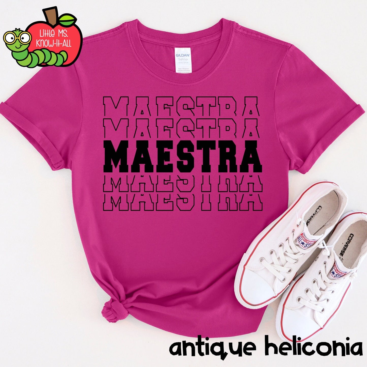 Black Stacked Maestra T-Shirt