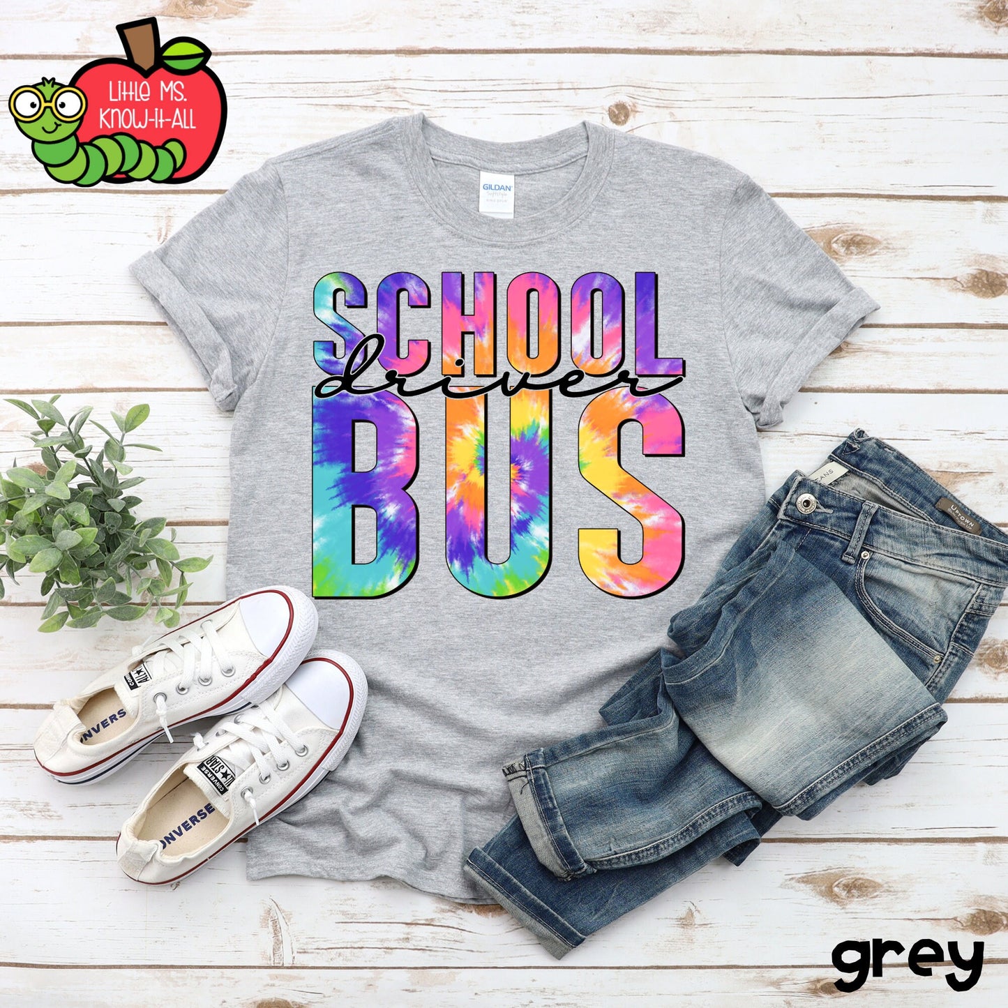 Tie-Dye School Bus Driver T-Shirt