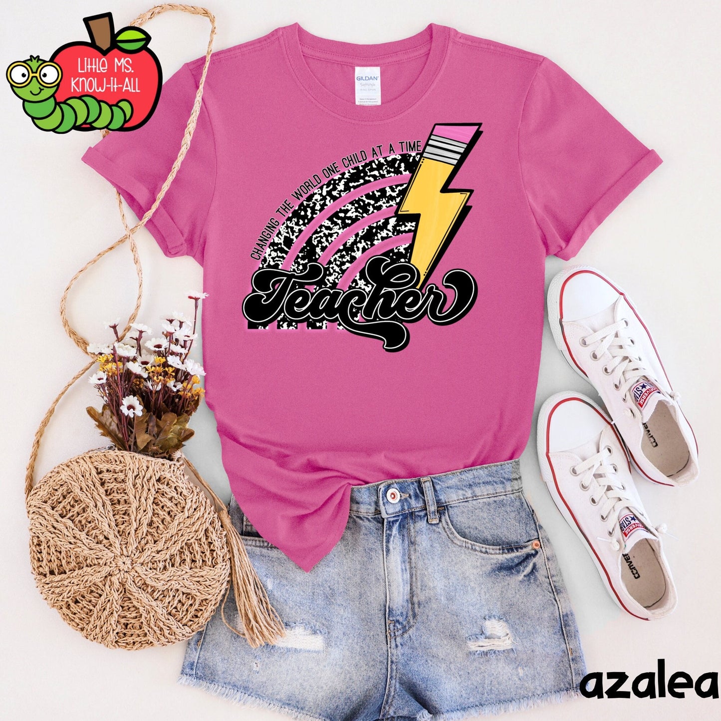 Composition Changing the World Pencil Teacher T-Shirt