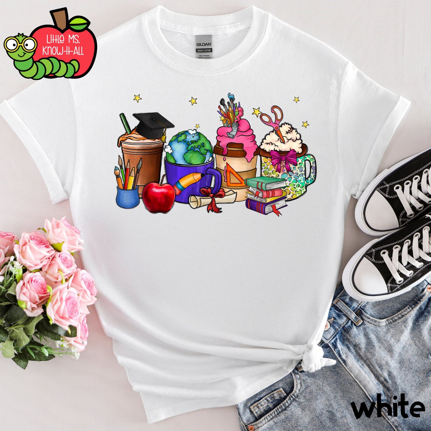 Coffee Drinks Teacher T-Shirt