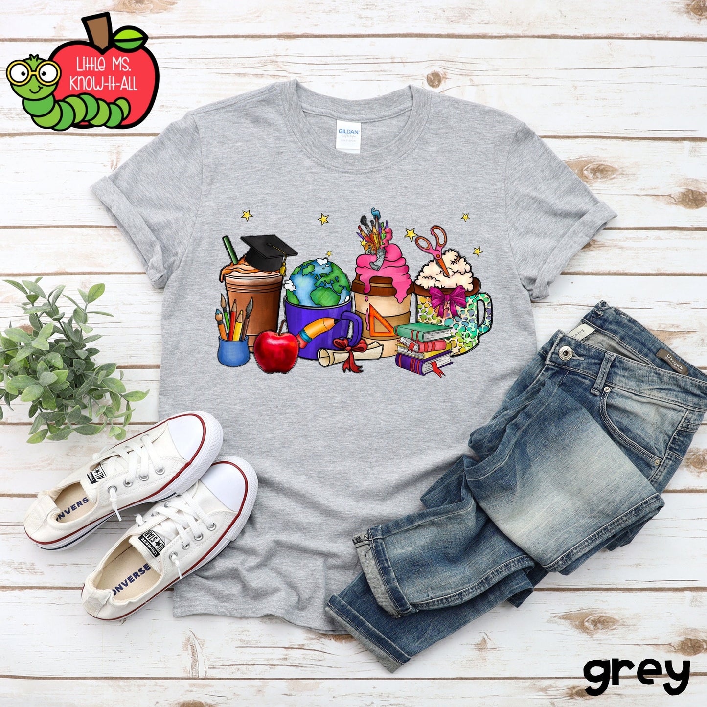 Coffee Drinks Teacher T-Shirt