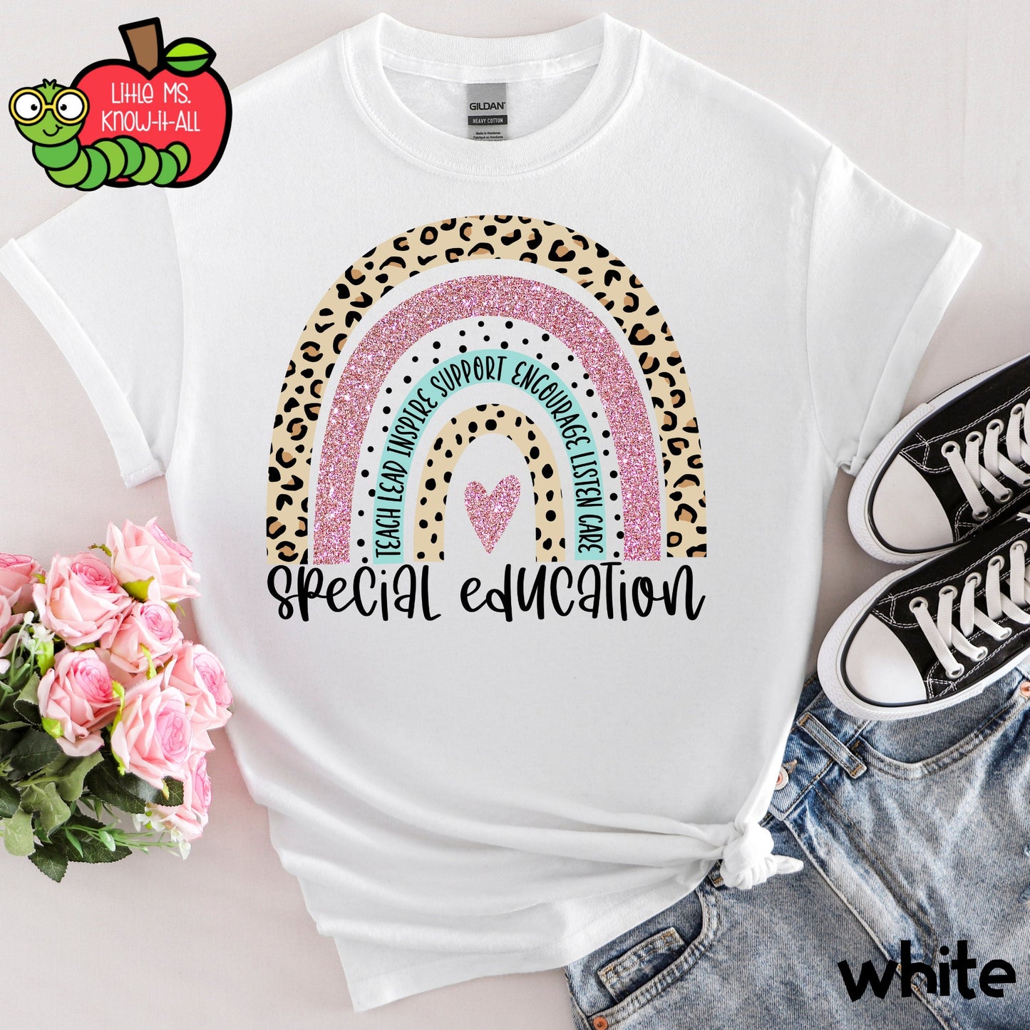 Boho Rainbow Special Education Teacher T-Shirt