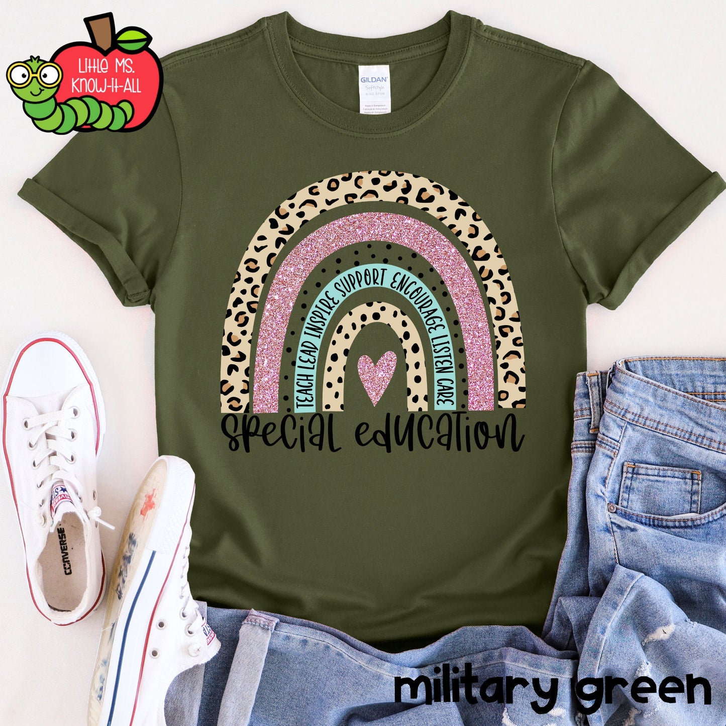 Boho Rainbow Special Education Teacher T-Shirt