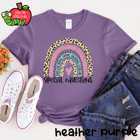 Boho Rainbow Special Education Teacher T-Shirt