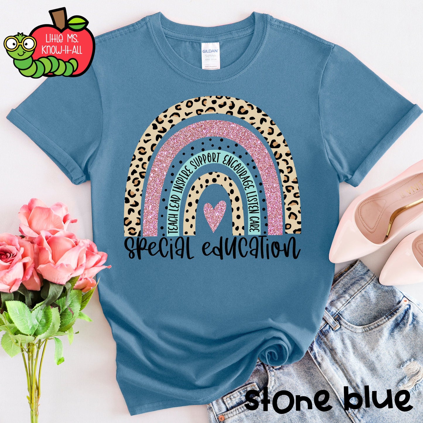 Boho Rainbow Special Education Teacher T-Shirt