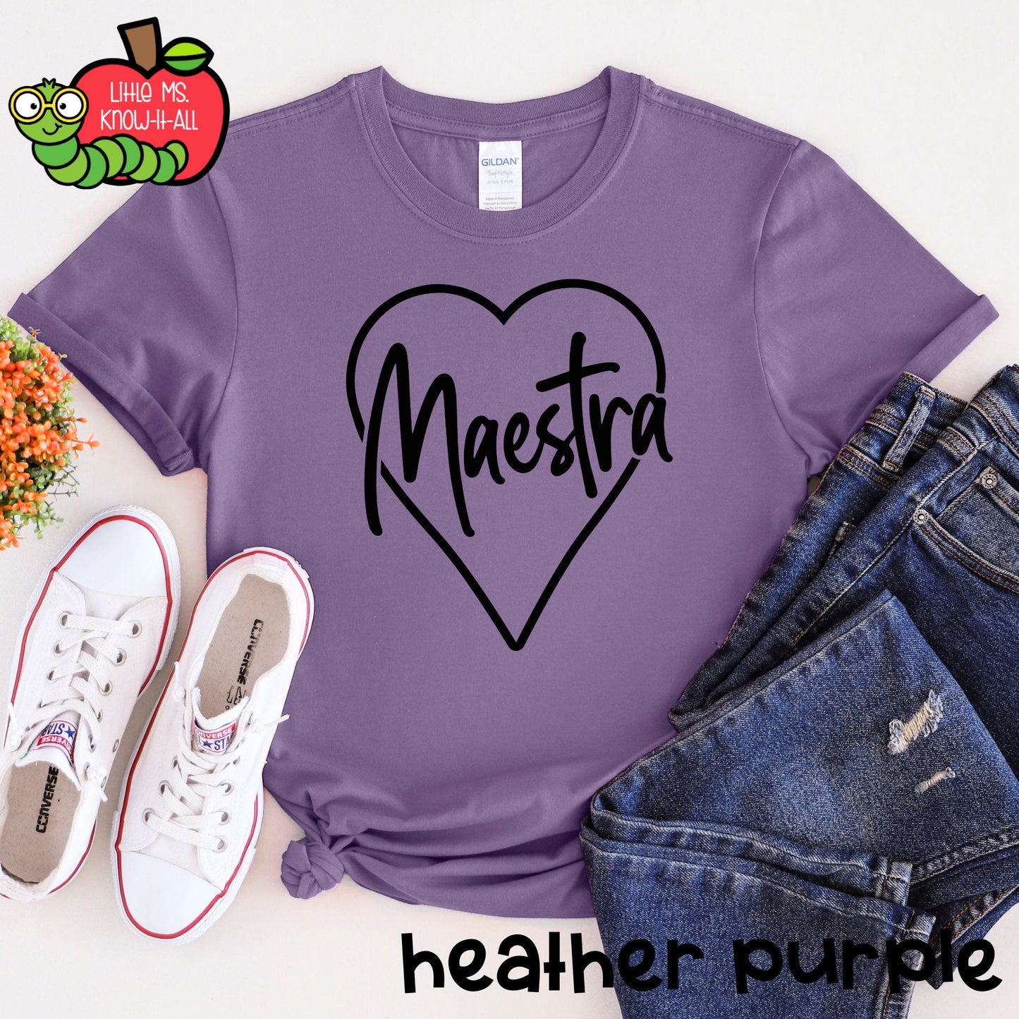 Heart Maestra Teacher T-Shirt