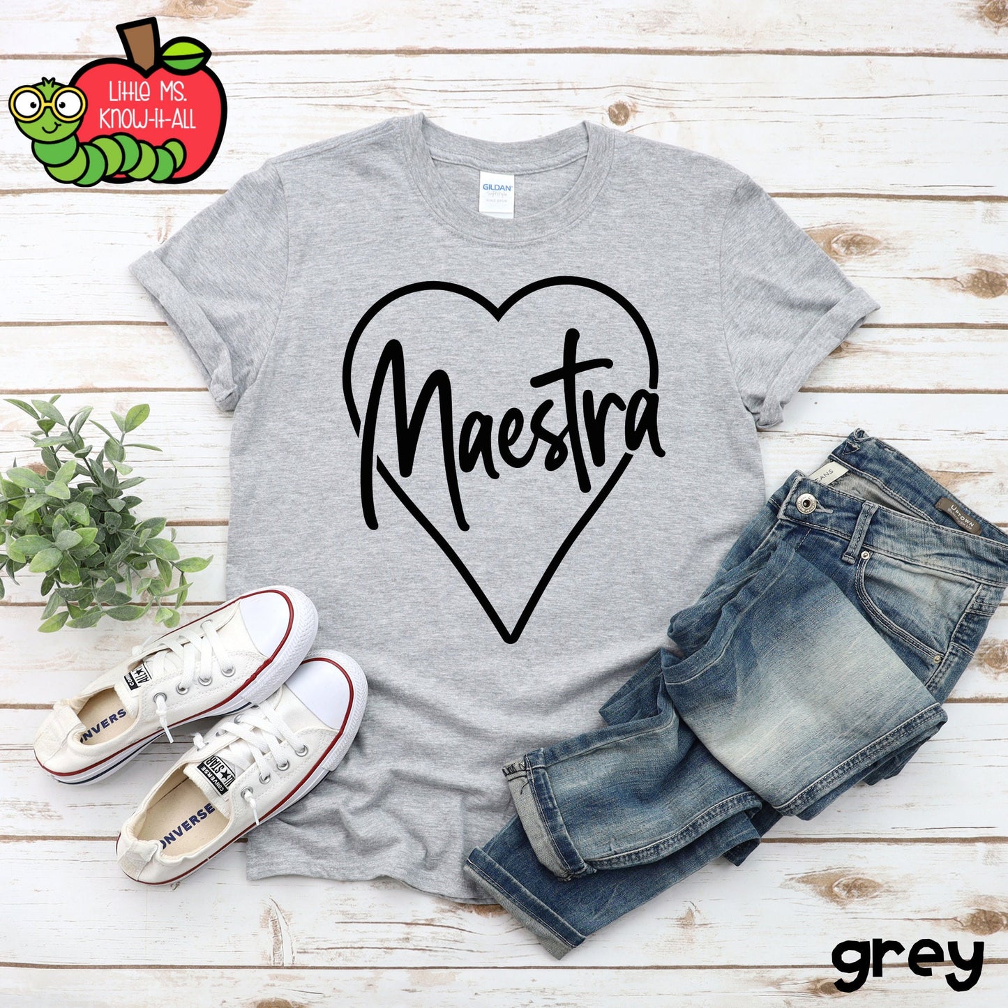 Heart Maestra Teacher T-Shirt