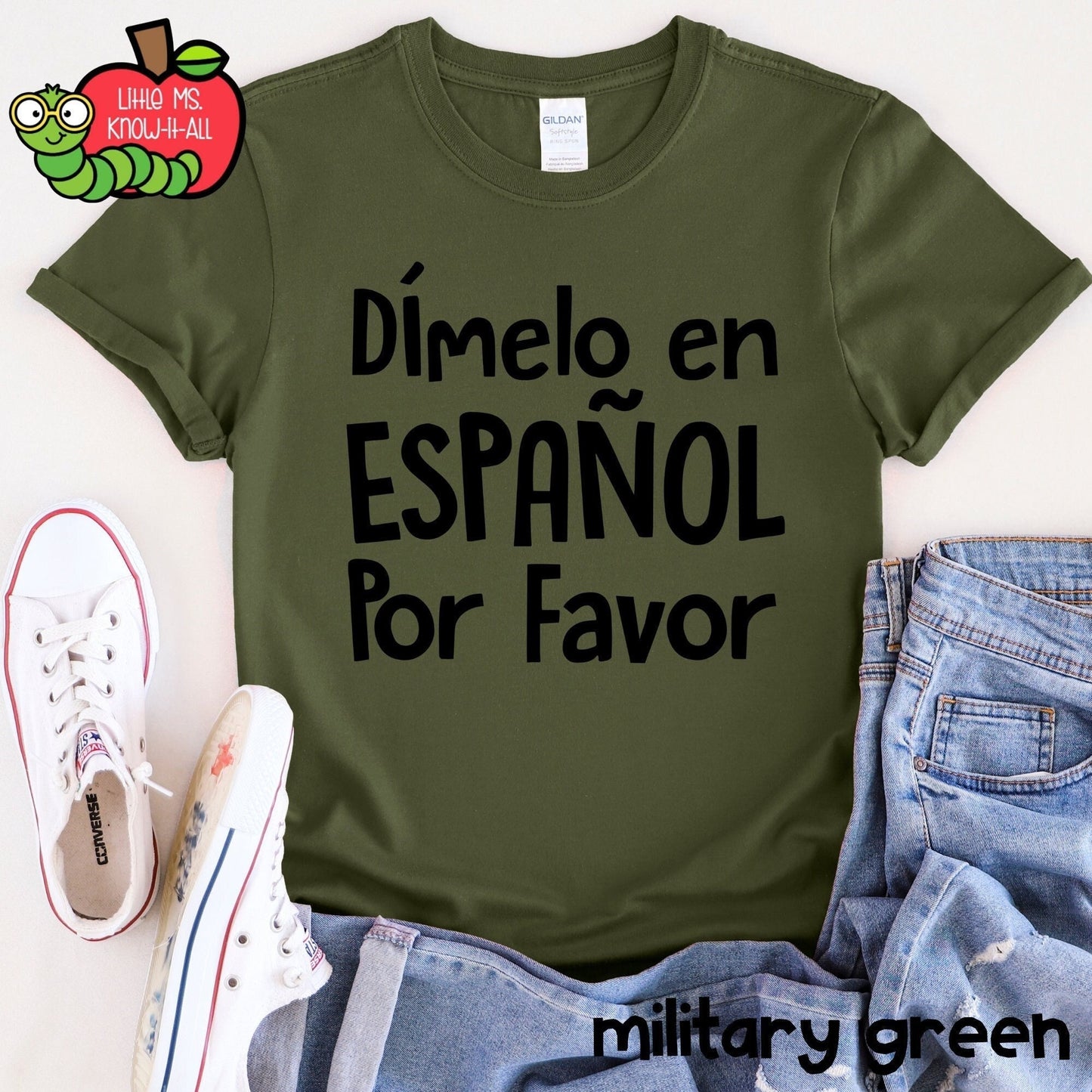 Dimelo en Espanol Bilingual Teacher T-Shirt