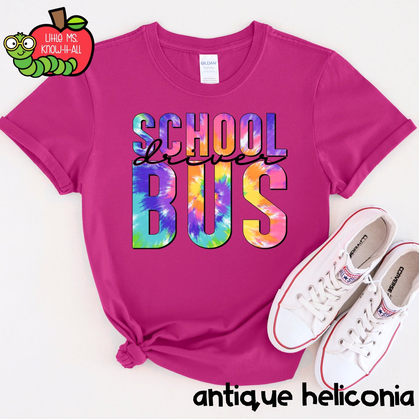 Tie-Dye School Bus Driver T-Shirt
