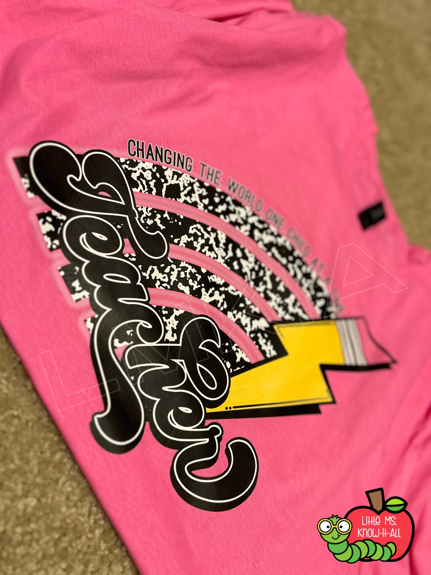 Composition Changing the World Pencil Teacher T-Shirt